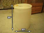 White Plastic Barrels